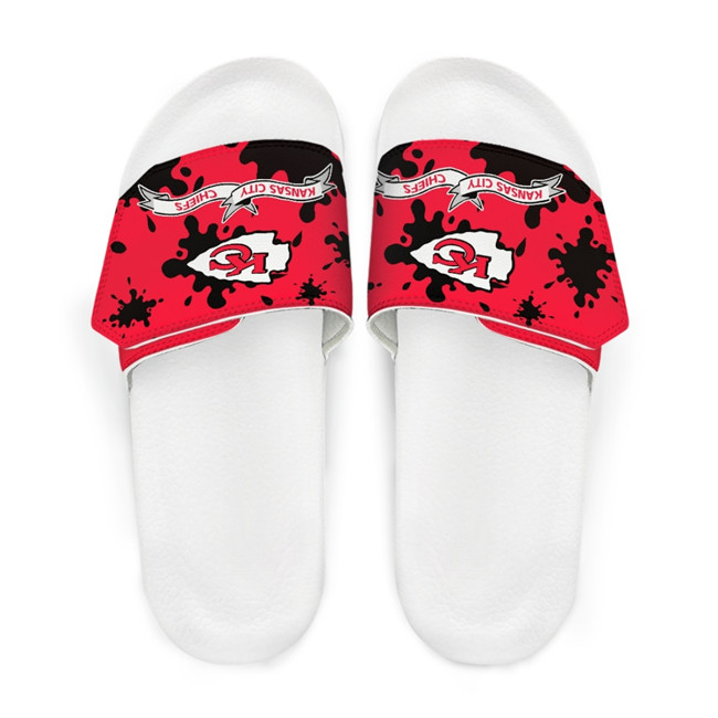 Men's Kansas City Chiefs Beach Adjustable Slides Non-Slip Slippers/Sandals/Shoes 004